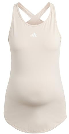 adidas Damen AEROREADY Train Essentials Slim-Fit Tank Top (Maternity), Wonder Quartz/White, L