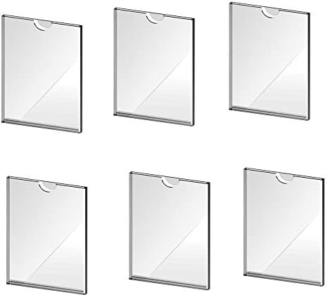 Naisfei 6 Pezzi A5 espositore, Supporto porta-brochure da parete, per documenti di formato DIN A5 verticale, trasparente,porta menu, porta listini,(nastro adesivo automodem)
