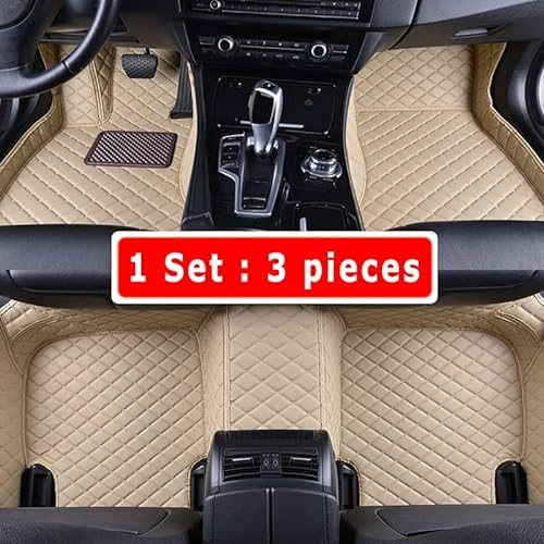 Antirutschmatten Auto Für Nissan Für Navara NP300 D23 2022 2021 2020 2019 2018 2017 2016 2015 Auto Fußmatten Auto Zubehör Benutzerdefinierte Teppiche Teppiche Fußmatten (Color : LHD 3pcs beige)