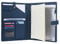 Wonderpool Porte-documents en Cuir A4 Padfolio Anneaux Planchettes à pince Classeur Ramovible avec Portebloc Notes et Organiseur Multi-poches pour Bureau Conférence Réunion et Travail (Bleu foncé)
