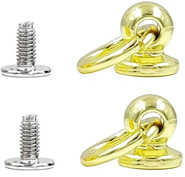 ezqnirk Metall Kugelpfosten Screwback mit O-Ring Bolzenschraube Niet,20Set Brass,8mm