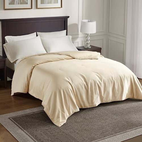 SilKicah Seidendecke für Doppelbett, 100 % natürliche Seide, gefüllt, atmungsaktiv, leicht, reine Seide, Steppdecke für Sommersaison, 172 x 213 cm