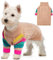 OUOBOB HundPullover, kleine HundPullover für Hunde Mädchen Jungen, Turtleneck Pullover Winter Green Puppy Pullover, Weihnachtshund Outfits, Haustier Sweatshirt Bekleidung Strickwaren, Chihuahua S