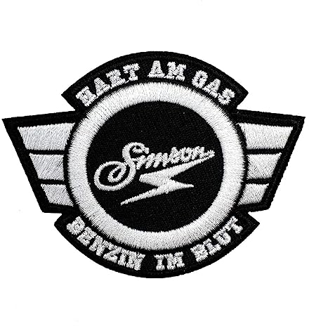 Spaß Kostet Aufnäher Aufbügler Patch Hart am Gas Simson Benzin im Blut