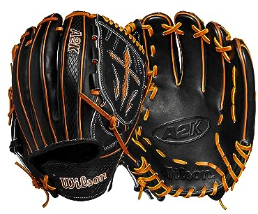 Wilson 2024 A2K B23 12 Pitcher s Baseball Glove - Right Hand Throw, Black/Saddle Tan