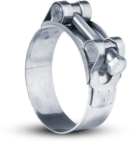 (23-25 mm) GBS Stainless Steel W4 V2A Joint Bolt Clamps Hose Clamps Chuck Jaw Clamps (Exhaust Clamp Universal Exhaust Clamp Exhaust Pipe Clamp) (23-25 mm Band Width 18 mm (Screw M5))