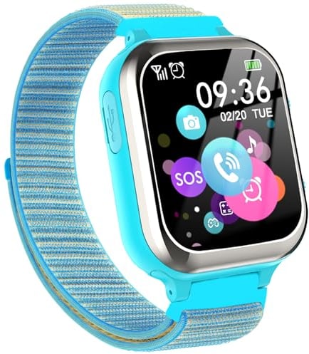 kaacly Kids Smart Watch Boys Girls with Phone Call SOS Alarm Camera Music Smart Watch for Kids Birthday Gift