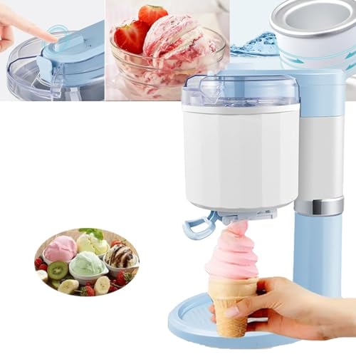 WhAeoy Gelatiera Fai-da-Te (1000 Ml), Produzione Rapida in 15 Minuti, Gelato Fatto in Casa, Separazione del Barile + Facile da Pulire, per Preparare Frappè E Frullati,A