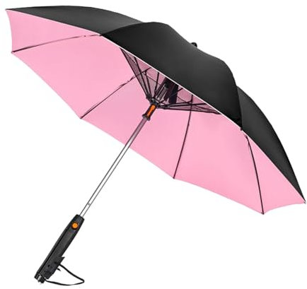 Parasol avec ventilateur intégré, parasol avec ventilateur et nébuliseur - Parapluie avec protection solaire avec bloc UV et ventilateur | Parasol portable avec protection UV pour plage, sport,