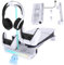 AriKroii PS5 Pro/PS5 Slim Horizontal Stand,Cooling Bracket with RGB Lights and Auto Cooling Station,Dual Controller Charger & Removeable Headset Holdler for Playstation5 Slim