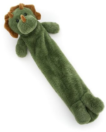 Deyongs Soft Cozy Furry Animal Cute, Fun & Cuddly Teddy Hot Water Bottle 72cm (Triceratops (Green))