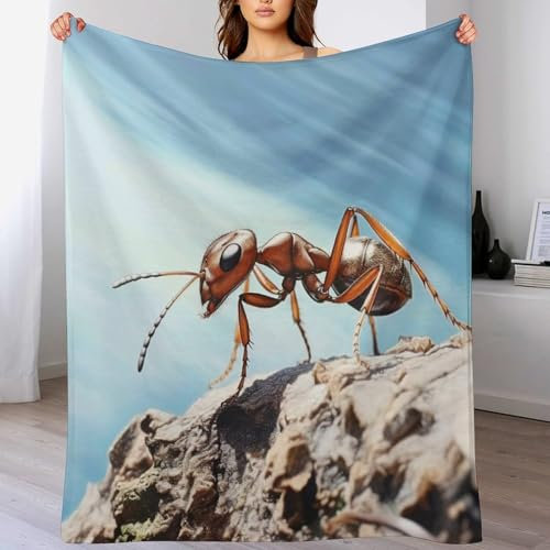 Ameise Kuscheldecke Couchdecke Decke Aus Flannel - Tagesdecke Wohndecken Für Sofa, Couch Oder Als Bettüberwurf - Waschbare Decke （140×180cm）