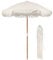 Harbour Housewares 1.4M Parasol de Jardin en Bois avec Franges à Pampilles - Rayures Beiges - 1x UPF30+ Étanche Portable Autoportant Plein Air Patio Soleil Parapluie Auvent avec Sac de Transport