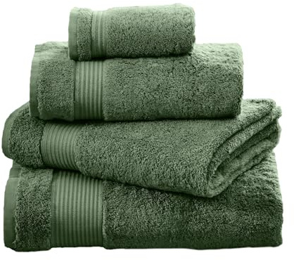 NEXT Homeware Gästehandtuch aus 100% ägyptischer Baumwolle Grüner Efeu 4 Pack Hand Towels
