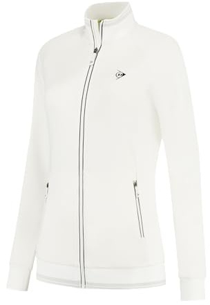 DUNLOP CLUB DAMEN TENNIS STRICKJACKE, Weiß, XL