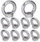 Baxnore 10 pcs Augenmutter, Edelstahlgewinde -Hebezmutter, Verschleißresist -Reifenform -Hebezmutter, Marine -Hebel -Reifenmutter, Hebebrole für Maschinen (M5)