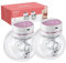 Set of 2 Wearable Breast Pumps Hands Free, Leak-Proof Electric Breast Pumps 5 Modes 15 Levels with LCD Dispaly, Low Noise Painless Wearable Breastfeeding Milk Pump, BPA Free (Pink & White)