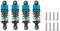QPAJWAKS Gewindeölgefüllte Stoßdämpfer 52-120 mm for 1/10 RC Truggy Buggy On Road Touring Drift Cars LC Racing Absima Upgrade-Teile(4pcs 52mm Blue)