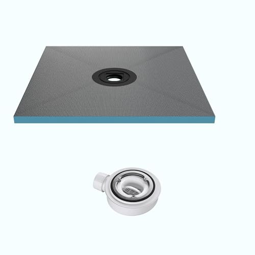 Mai & Mai Duschelement 100x100cm Duschboard befliesbar Duschelemente mit rinne Duschtasse bodeneben Gefälleplatte inkl. Ablaufgarnitur XPS