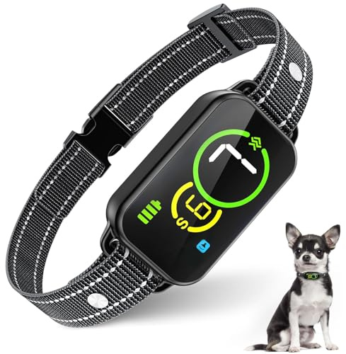 Anti-Bell-Halsband für Hunde – Bell-Halsband für kleine, mittelgroße und große Hunde, stoppt das Bellen, wiederaufladbares Hundehalsband mit Vibration und Piepton, Komfort-Training, lässt den Hund