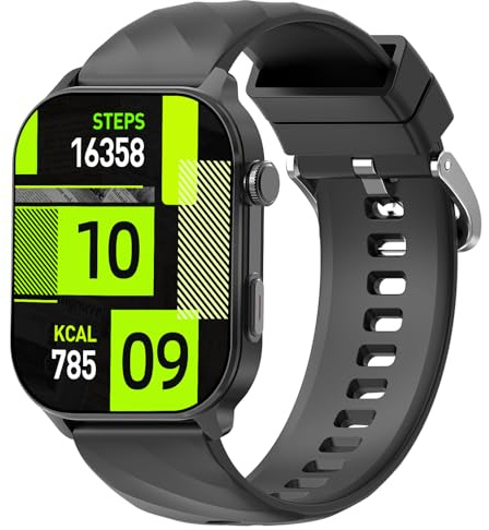 BingoFit GPS Smart Watch, 2.01 Large Screen Smart Watch for Men Women, Bluetooth Call, 1ATM Waterproof Fitness Watch with Heart Rate/Sleep Monitor/SpO2, 100+ Sport Modes for Android iOS