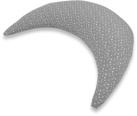 pic Bear Kleines Stillkissen Halbmondform 120 x 27 cm (Little Stars Grey) | Hochwertige Jersey-Baumwolle mit OEKO-TEX STANDARD 100 – angenehm für Stillen, Entspannen und Kuscheln