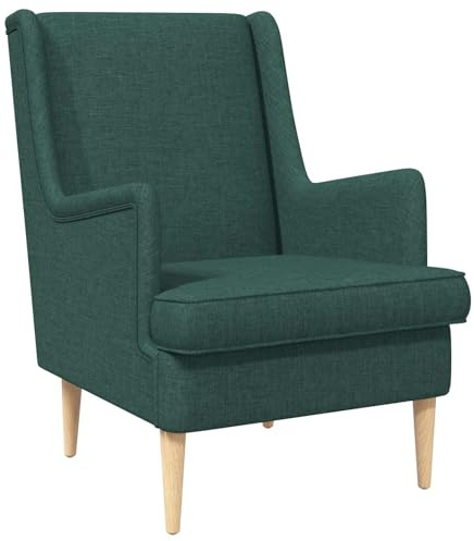 vidaXL Sessel Dunkelgrün Stoff, Sessel-Design, moderner Schaumstoffstuhl, zeitgemäß für Wohnzimmer, Bequeme Polsterung, stilvoll und langlebig