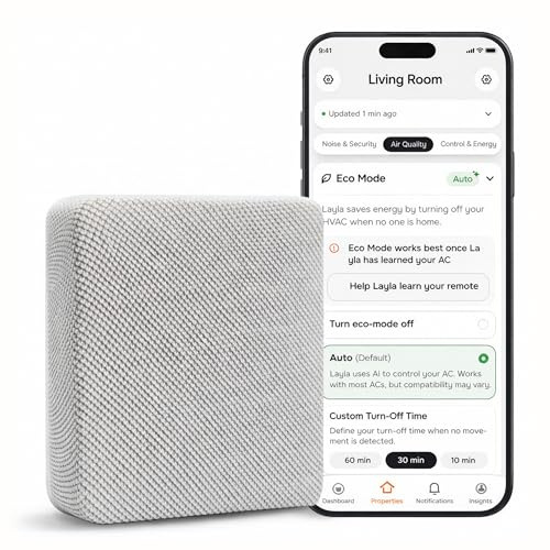 Controlador Inteligente de Aire Acondicionado Layla | Control WiFi y Sensor | Controlador AC Inalámbrico, Dispositivo de Refrigeración de Bajo Consumo | Instalación Rápida y Fácil para Mini Split