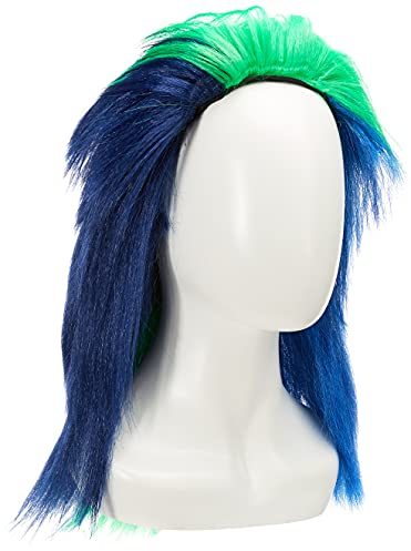 Rubie's Fanatix-Perücke für Erwachsene, blau/grün, Einheitsgröße