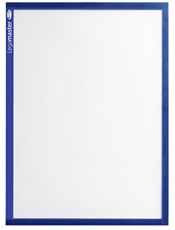Legamaster 7-635603 Lot de 5 porte-documents aimantés A4 avec cadre bleu et surface en PVC transparent