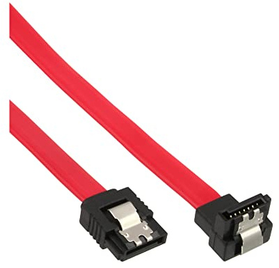 InLine 27701V SATA Anschlusskabel abgewinkelt, mit Sicherheitslasche, 0,15m