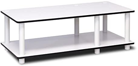 Furinno Soporte De TV, White(Ex)/White, Mid 31.5(W) x10.9(H) x15.6(D)