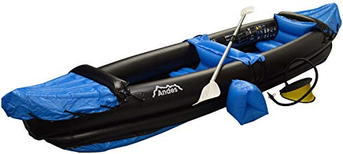Andes Blue Inflatable/Blow Up Two Person Kayak/Canoe With Paddle Water Sports