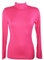 T-shirt, sous pull femme à manches longues, col roulé (Fushia)TU