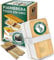 Umami Lunchbox Erwachsene, Auslaufsichere Bento Box mit Fächern und 4 Holz Bestecke, Brotdose Erwachsene, Salatbehälter To-Go, Lunch Box für Picknick/Büro, Schneeweiß & Tan, 1200 ml