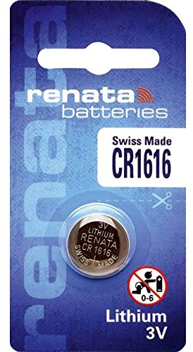 15 Stück Batterien Renata CR1616 – Single Blister – 3 V Lithium