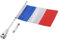SDENSHI Mât de Drapeau en Alliage d'Aluminium avec Drapeau de la France Universel pour Motos - FR 2