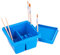 Artist Paint Brush Washer Cleaner Art Brush Washing Pot Plastic Bucket Portable Art Pen Wash Barrel Tub with Lid Palette and 12 Hole Brush Holders for Watercolor Acrylic Oil Painting