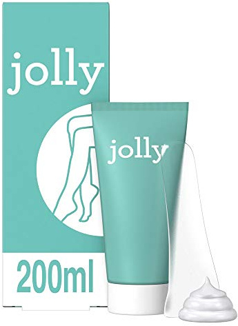 Jolly Enthaarungscreme für den Körper, für Damen, schnelles Ergebnis, Haarentfernungs-Set für weiche Haut, inklusive Creme (200 ml) und Spatel