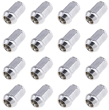 Radmuttern, M12 x 1,5, konisch, 60 Grad, Kegelform, 19/21 mm, Sechskantschlüssel, passend für BMW, Chevrolet, Ford, Mazda, 16 Stück