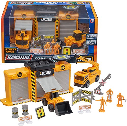 HTI Teamsterz JCB Construction Set mit Fahrzeugen und Figuren