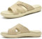 KuaiLu Ciabatte Donna Ortopediche Moda Leggere Comode Supporto Arco Plantare Doccia Sandali Estive Spiaggia Piscina Aperte Mare Pantofole Antiscivolo Gomma Suole Scarpe Beige 36