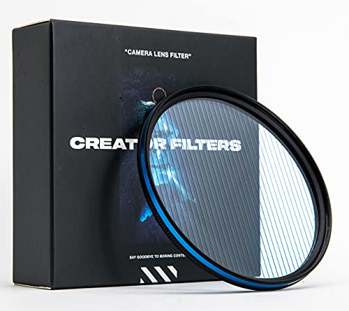 Creator FX Anamorfake Blue Streak Spezialeffektfilter | anamorphes Licht Flare-Effektfilter für Kameralinsen (passend für 82 mm, 77 mm, 72 mm, 67 mm Durchmesser)