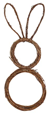 Rattan-kaninchen-girlande Osterkränze Für Die Haustür Häschen-türkranz Osterhasen-dekorationen Entzückende Wohnkultur Rattan-kranz-anhänger Osterblumenkranz Hochzeit Füllstoff