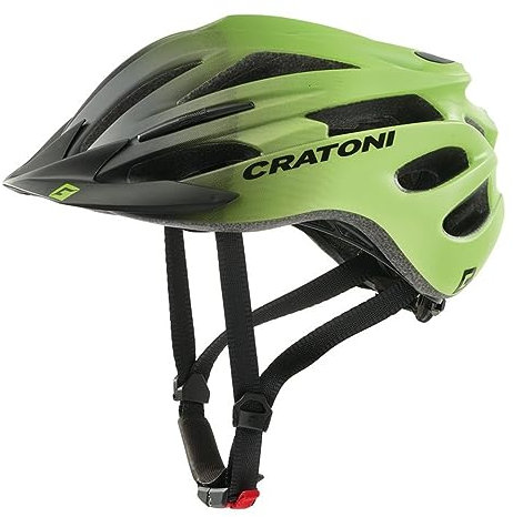 Cratoni Unisex – Erwachsene Pacer Jr Helmet, Schwarz/Lime Matt, S