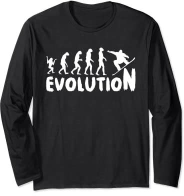 Snowboard Evolution - Snowboarder Snowboarding Snowboard Langarmshirt