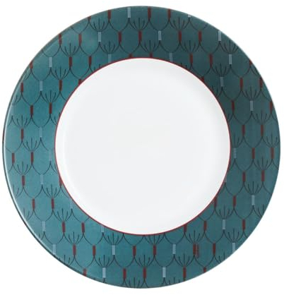 Assiette creuse bleue décorée 23 cm Zadig
