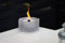 Beton Outdoor Kerze Achteck mit Dauerdocht Flamme, Brenndauer verlängern Wachsresten, Tischfeuer,Gartenfackel von Gedankenwunder Manufaktur