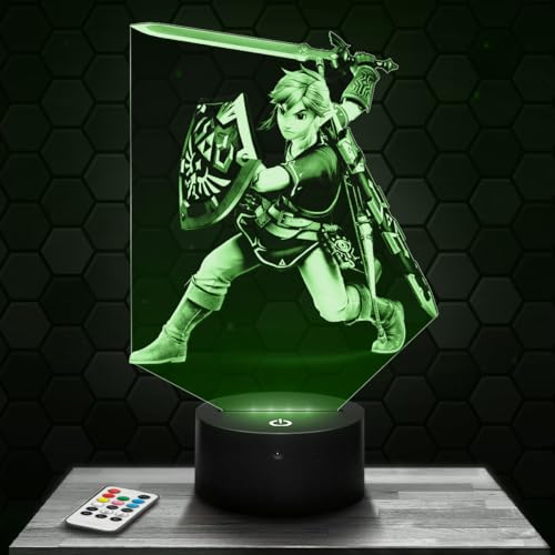 Nachttischlampe - Touch-Nachtlicht Videospiel Z 3D-LED-Lampe Illusion, Geschenkidee Weihnachten Geburtstag Junge und Mädchen Nachttischlampe Kinder- oder Erwachsenenzimmer TOP