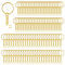 100 Pièces 25mm Attache Porte Clé Kit Chaine Anneau Porte Clé D'Acier Inoxydable Anneau Porte Clé avec Chaîne pour Bijoux Bricolage Collier Bracelet Faisant | Doré